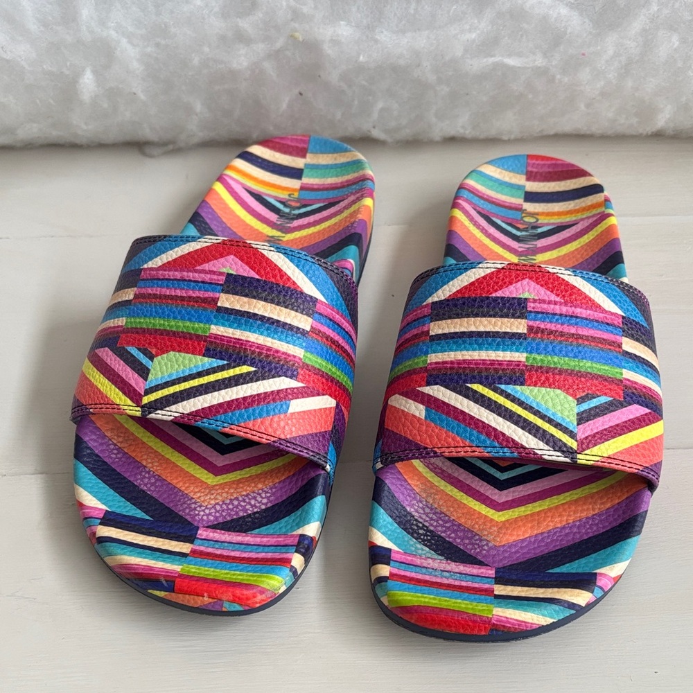 Johnny Was Multi Stripe Women’s Pool Beach Sandals